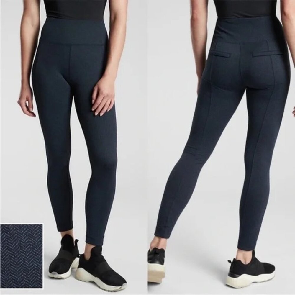 Athleta Delancey Herringbone Legging in Navy